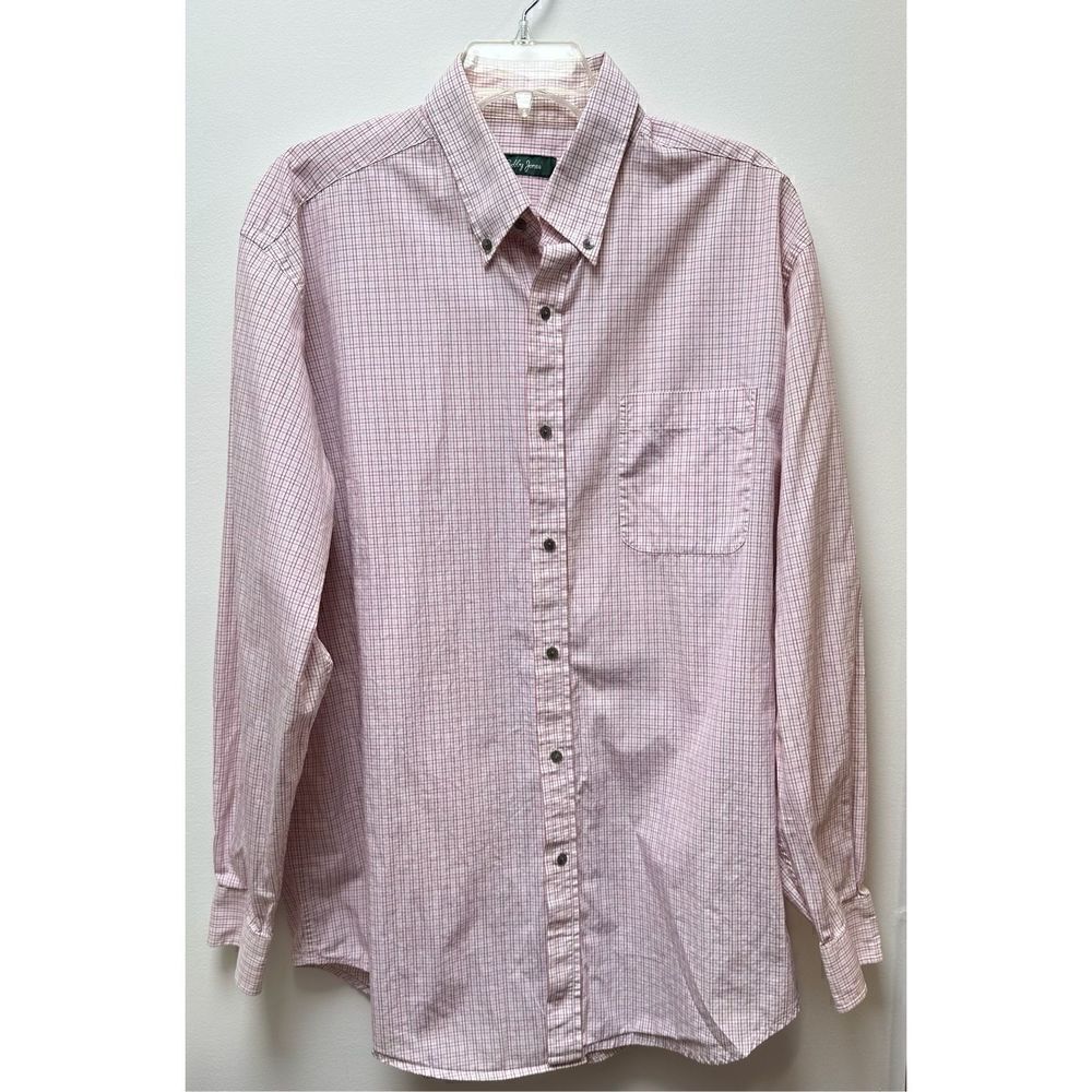 Bobby Jones mens pink striped button down 1 pocket dress shirt size XL #31-0794